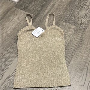 Generation love Mariana metallic knit cami, size small